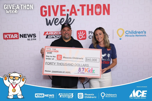 AZ Kidz Experience Presents $40,000 to Phoenix Children’s Hospital During 2026 Give-A-Thon