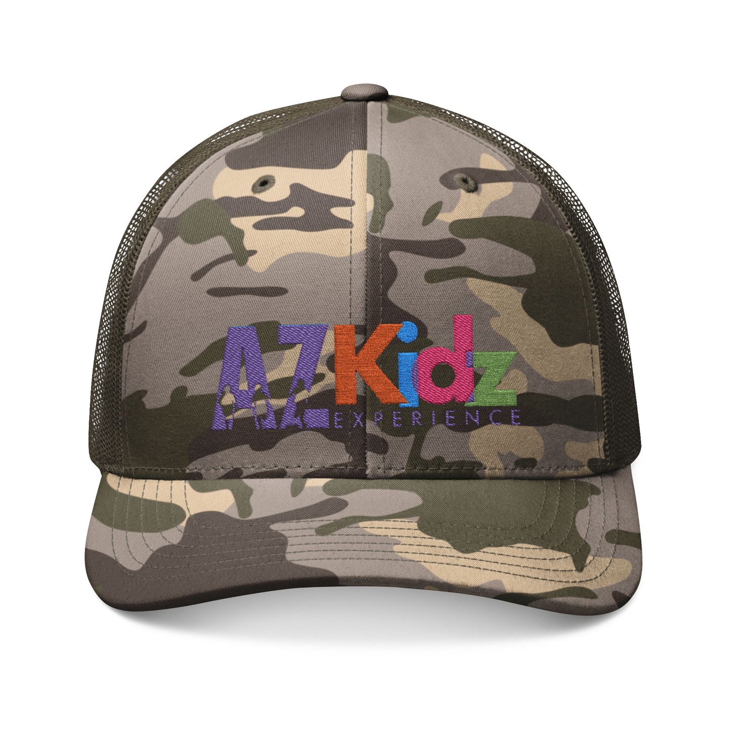 Camouflage Trucker Hat - AZ Kidz Embroidered Cap, Outdoor Hat, Gift for Kids, Adventure Accessories, Summer Gear