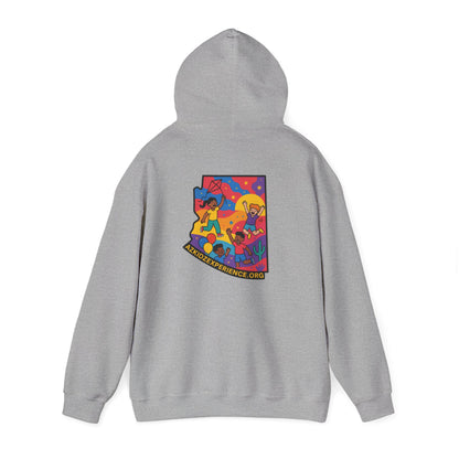 AZ Kidz Experience Hoodie | Colorful Arizona State Sweatshirt | Playful Adventure Gift for Adults & Families